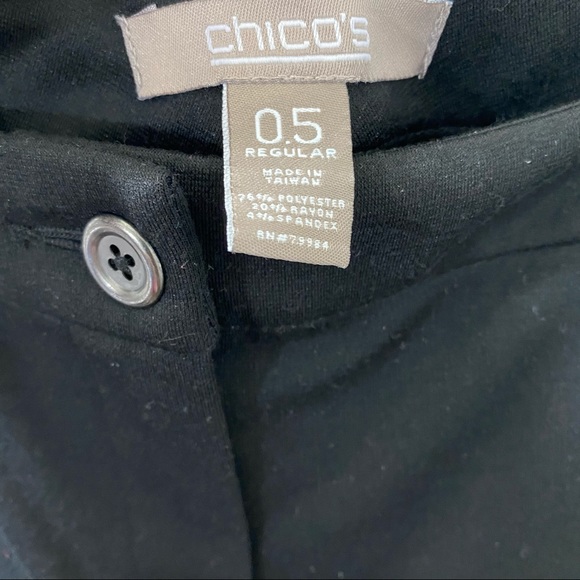 Chico’s Black Dress Zipper Jegging Pants 1027 - Picture 4 of 6